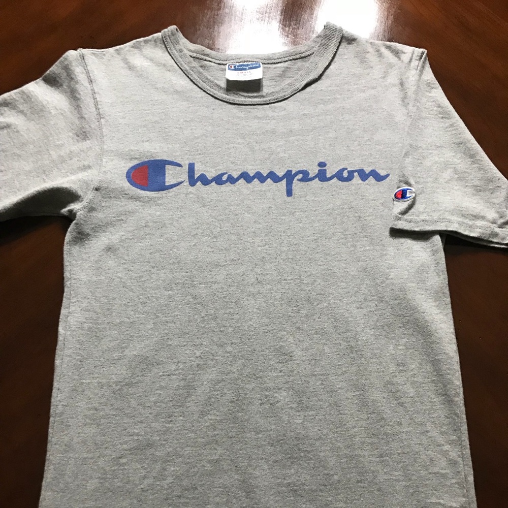 Vintage Champion Spell Out Shirt Size S